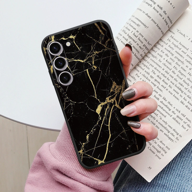 Marble Stone Texture Silicone Protective Case - Fashionable Back Cover