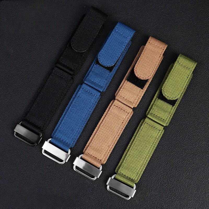 Per Bell Ross Br Panerai Pam111 Fibbia In Acciaio Inossidabile Chiusura A Strappo In Nylon Robusto Comodo Cinturino Da Uomo 22 24Mm