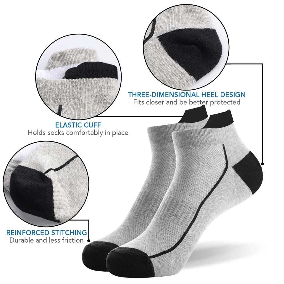 5 Pairs Organische Baumwolle Männer Socken Dünne Stricken Mesh Socken Sommer Fitness Atmungsaktiv Schnell Trocknend Kurze Socke Für Radfahren plus Größe 40-48