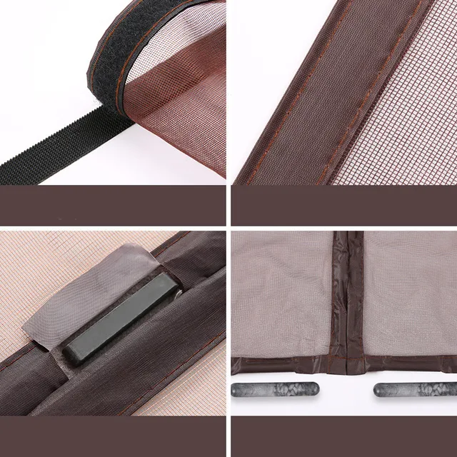 NEW Magnetic Screen Door Curtain Anti-Mosquito Net Fly Screen Mosquito Protection Net Magnet Spring for Doors Windows 6