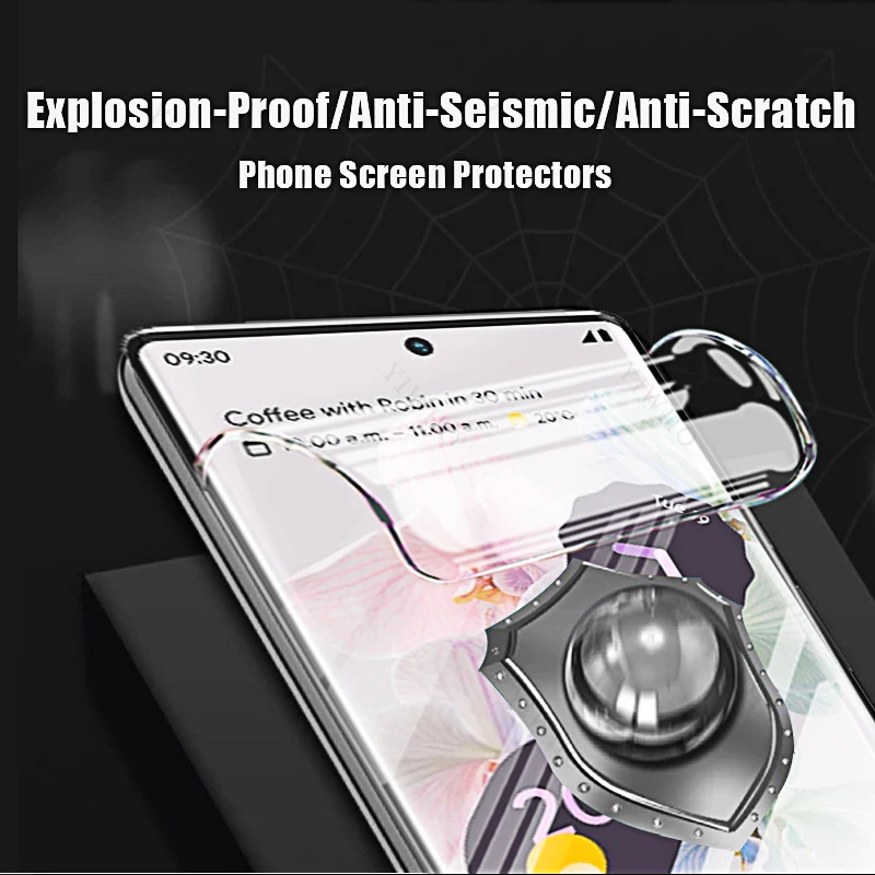 Transparent Soft Hydrogel Screen Protector Film - 4-Pack