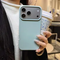 Sleek Matte Frameless Luxury Phone Case - Ultra Thin Shockproof Cover with Skin Feel - iPhone 15 Plus (Cyan Blue)