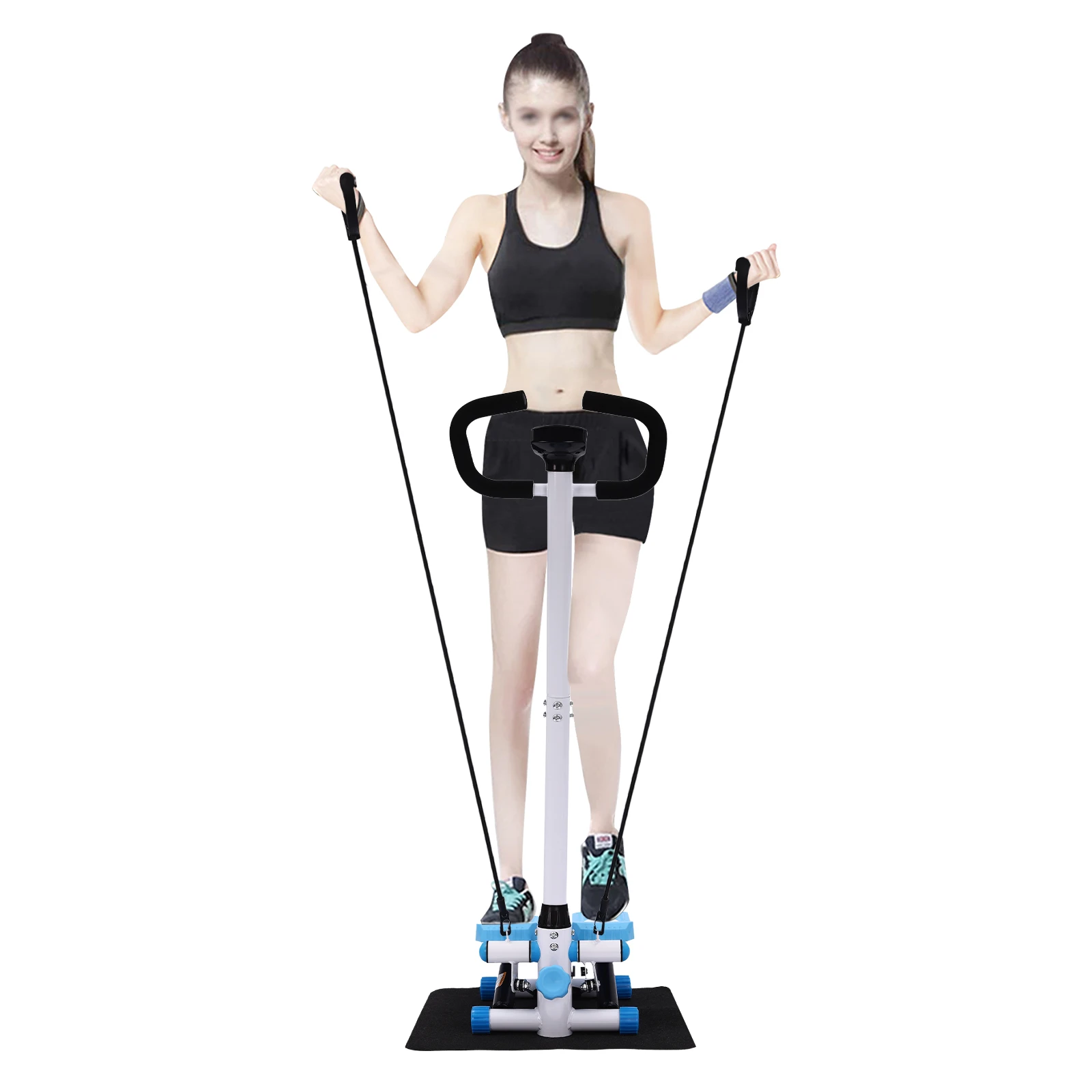 Fitness Stepper Exercise Stepping Machine Home Gym Equipment Step Fitness Stepper With Handlebars Super Quiet Space-Saving Home 6