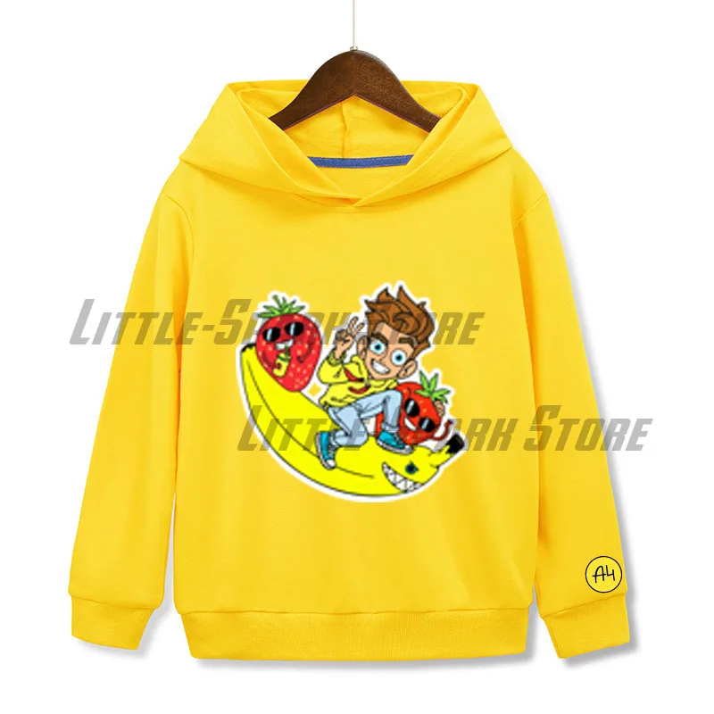 Merch A4 Lamba Children Hooded sweatshirts Cartoon Green LAVA LAVA Boy Girl clothes Spring Autumn Boy Girl Sweatshirt with hood 4