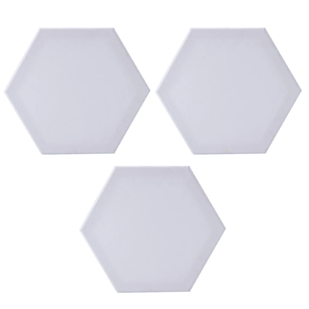 

3 Pcs Paint Hexagon Panel DIY Panels Oil Painting Board Artist Canvas Boards