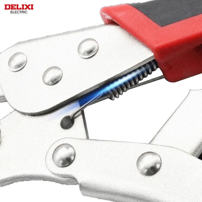 DELIXI ELECTRIC Locking Pliers Carbon Steel Pliers High Torque Fixed Clamping Hand Tools Adjustable Position Welding Tools
