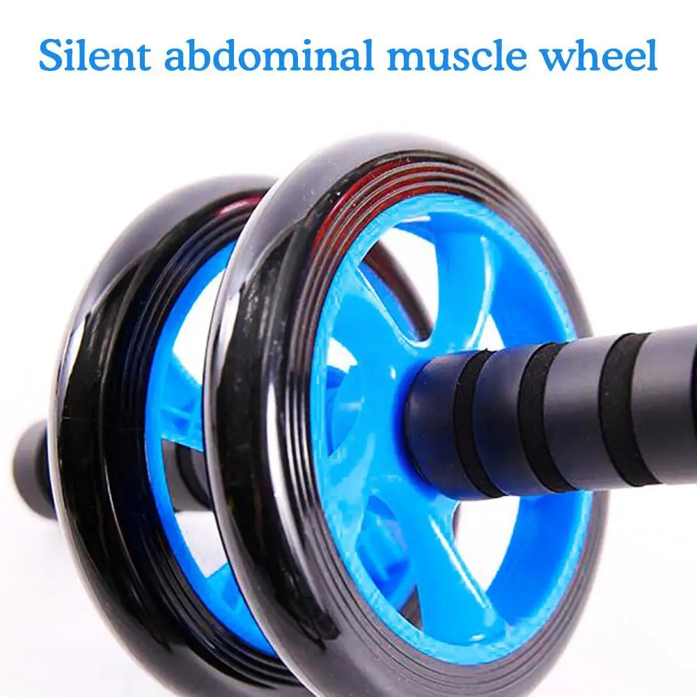 No Noise Abdominal Wheel abdominal wheel abdominal fitness instrument abdominal workout aids Non-slip Roller With Knee Mat For Gym Muscle Trainer Exercise Tire Pattern Fitness Equipment C2N0