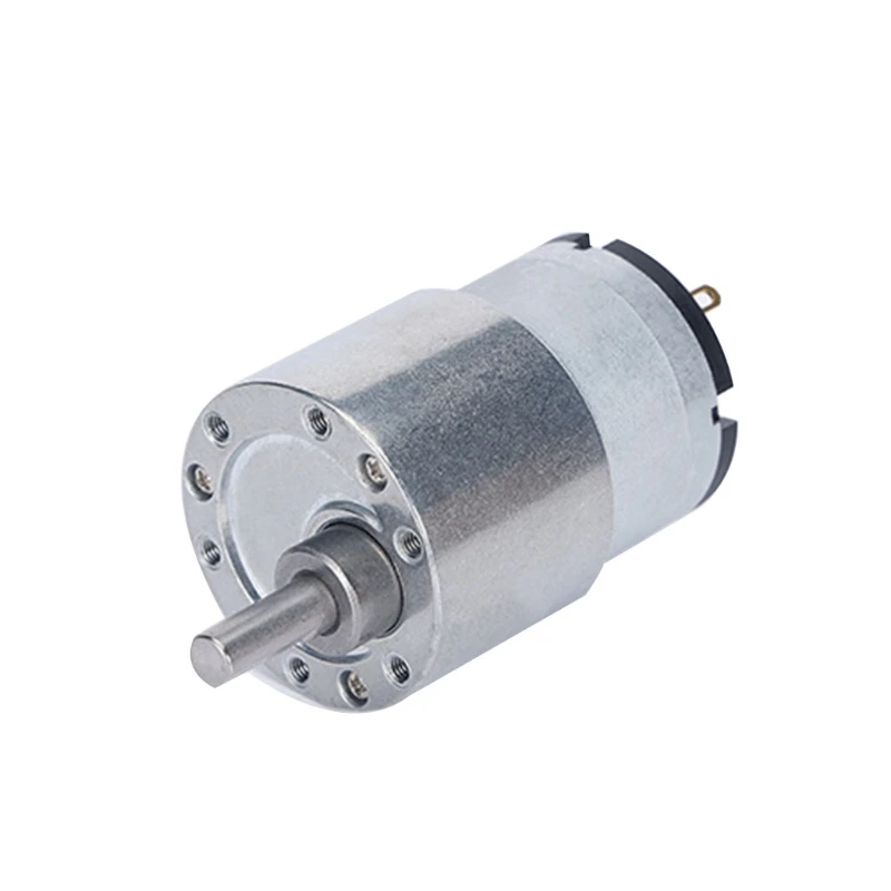 Electric Geared Motor 6V/12V/24V High Torque Micro Speed Reduction 7RPM to 960RPM Eccentric Output Shaft JGB37-520