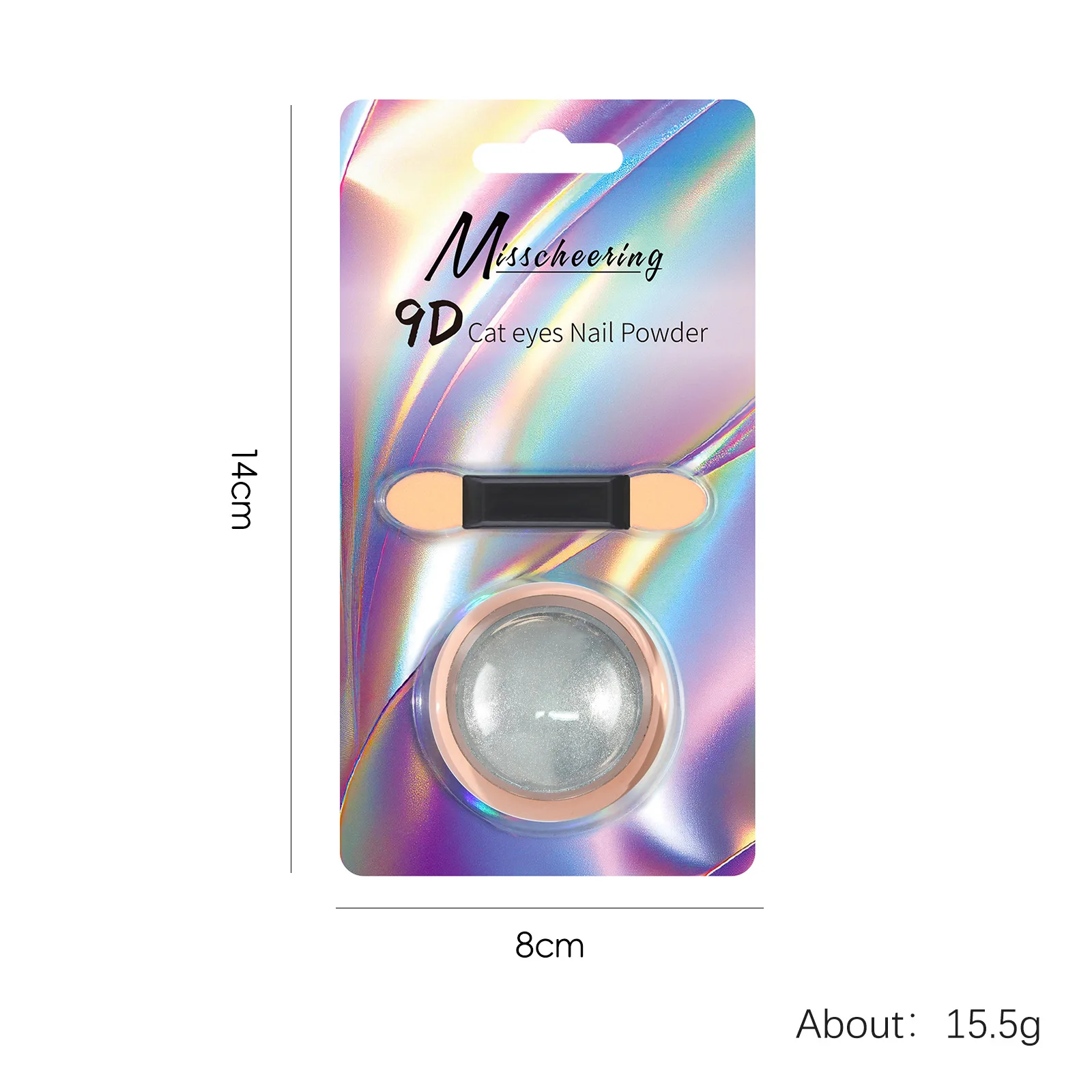 9D Meteorite Cat Eye Powder Strong Magnetic Nail Glitter Pigment Manicure Holographic Laser Chrome Dust Can Use With Polish Gel