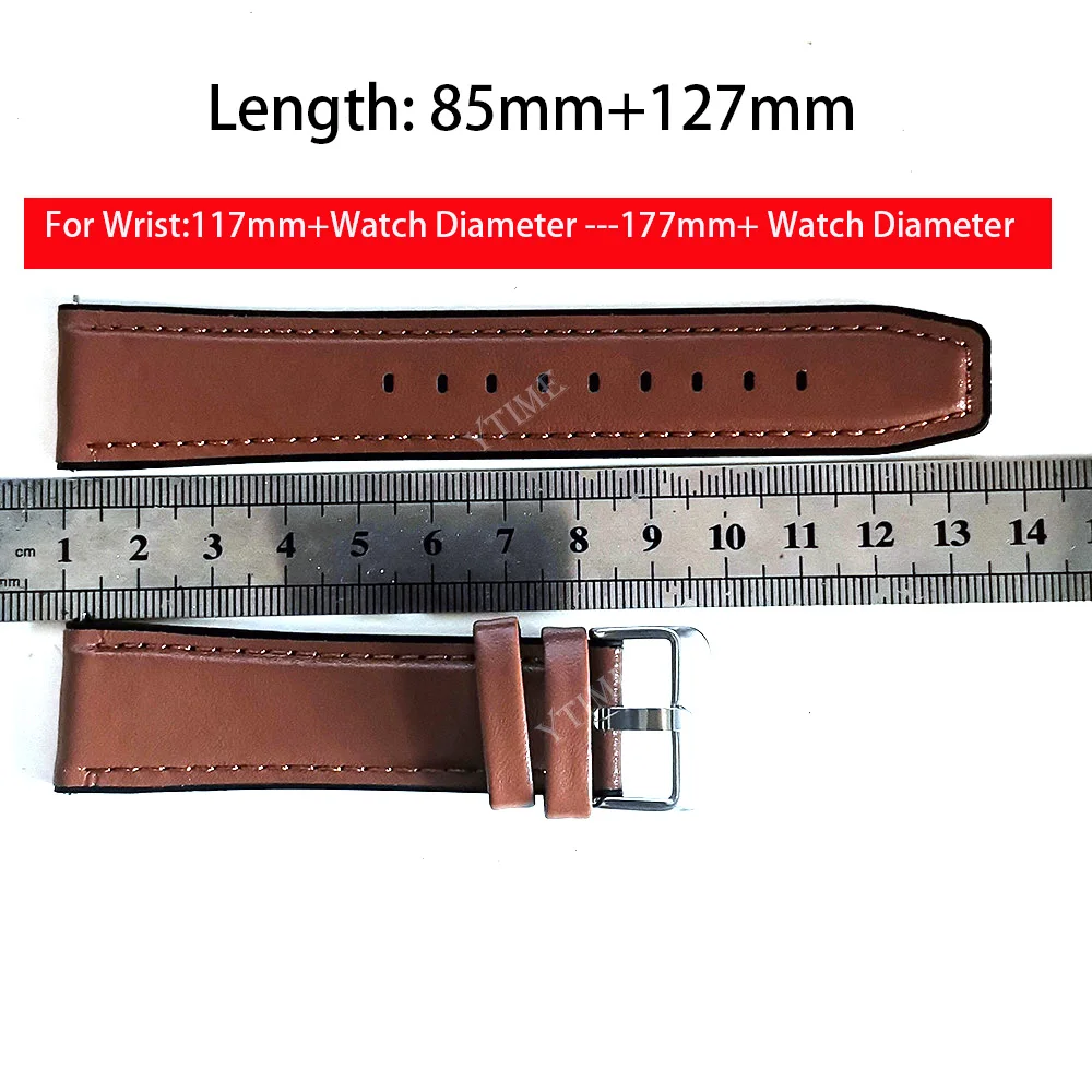 Versatile Silicone Leather Replacement Watchband - 22mm Strap