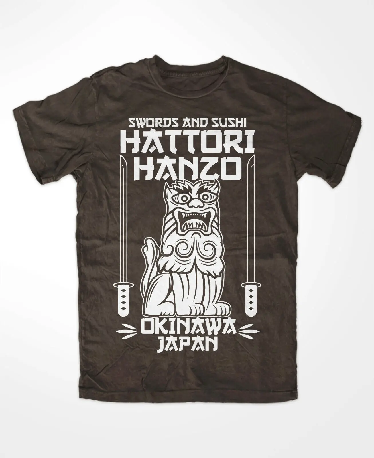 Hattori Hangzo Brown Swords And Sushi Kill Bill Okinawa Japan Tarantino T Shirt