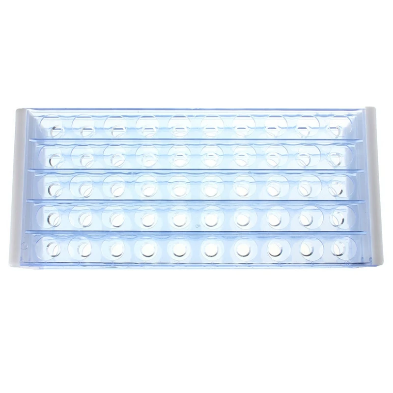1X Plastic Test Tube Stand Bracket Rack For 12-13MM Test Tubes 50 Hole Positions & 20 Pcs Non-Completed Plastic Test Tubes Lab T 4