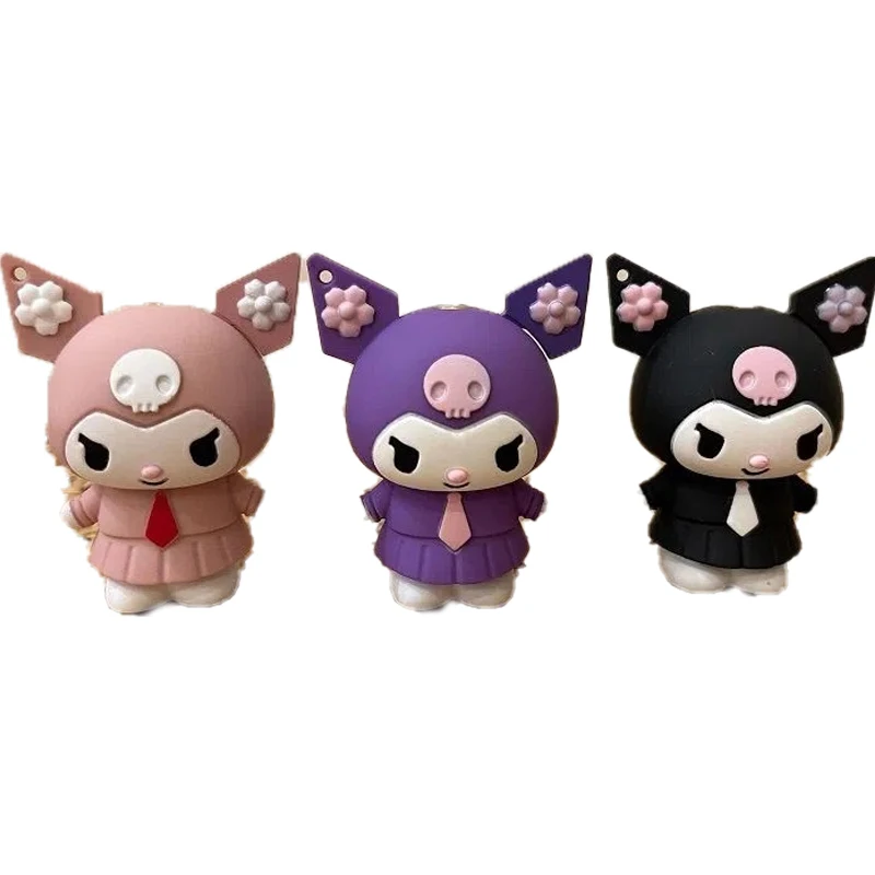 Kawaii Sanrioed Kuromi Figure Cute Cartoon Threedimensional Lighter
