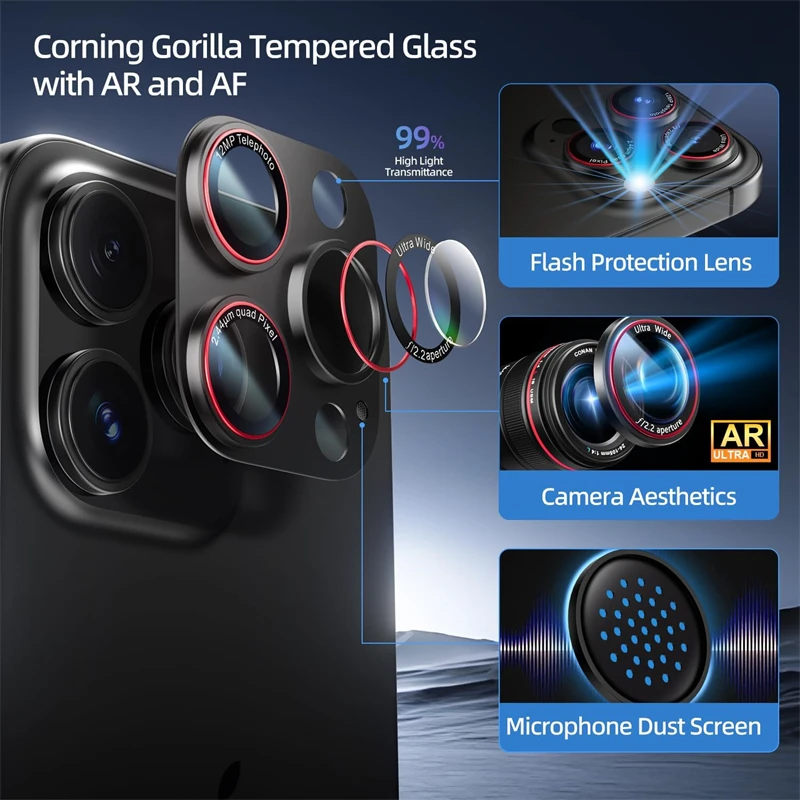 Optik Pro AR Tempered Glass Camera Lens Protector