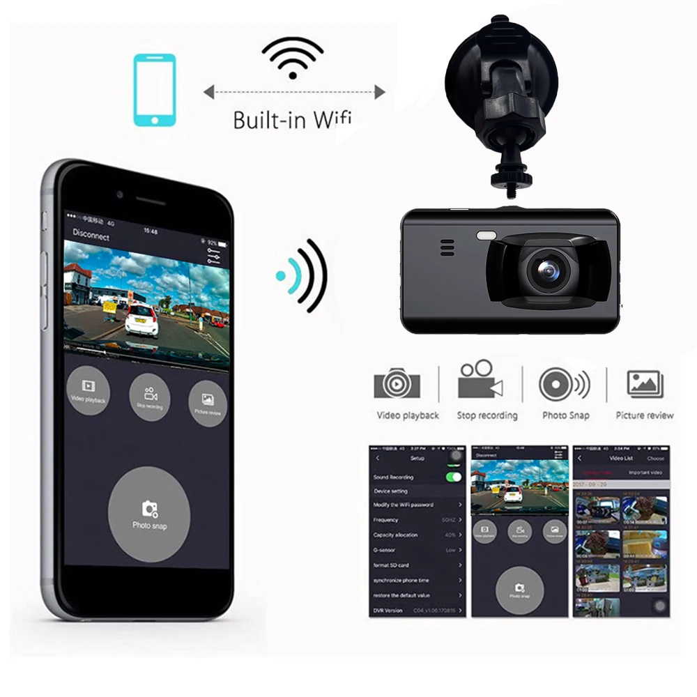 Ǯ HD  ķ  GPS ̹    ī޶,  ڽ, ڵ DVR, ڵ  ķ  , ߰ ð, 1080P