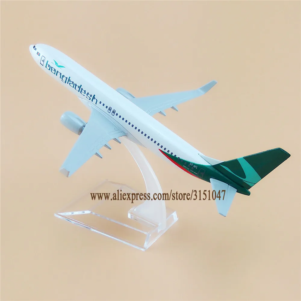 Модель самолета 16 см авиакомпании Banglades Airlines B737 Боинг 737-800 модель из