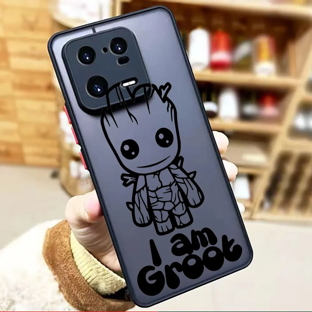 thumbnail image 1 of Funda mate para Xiaomi 13 12 12S 12T 11 11T 10 10T 10S 9 6X 5X PRO LITE 5G Funda Coque Capa Funda Marvel Comics Groot, 1 of 5