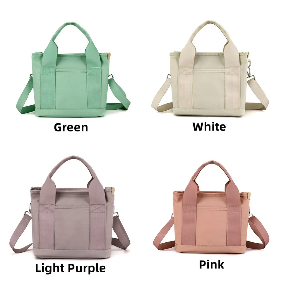 Women Shoulder Bag Casual Nylon Handbags Female Messenger Bag Tote Solid Color Lady Crossbody Bag