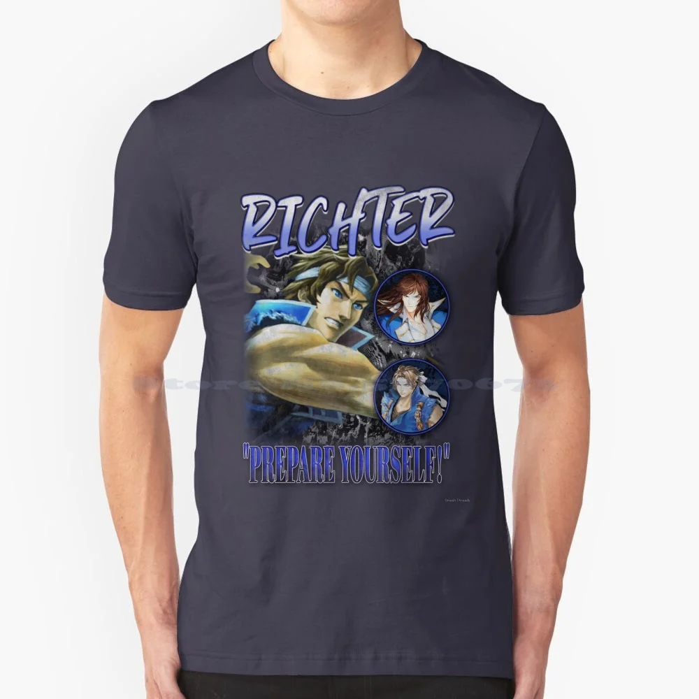 Richter Vintage Rapper Tee T Shirt 100% Cotone Tee Smash Ultimate Super Smash Bros Ultimate Switch Direct Smash Bros Byleth