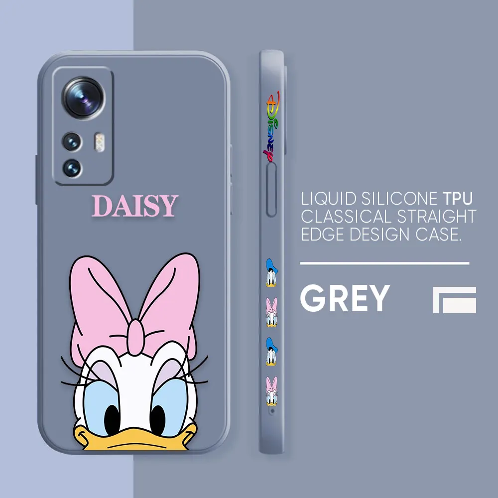 Case For Xiaomi 13 12 12S 11 11T 10 10S 9 9SE 8 8SE Pro Ultra Lite Colour Simple Liquid Silicone Case Cute DONALD Daisy Mouse