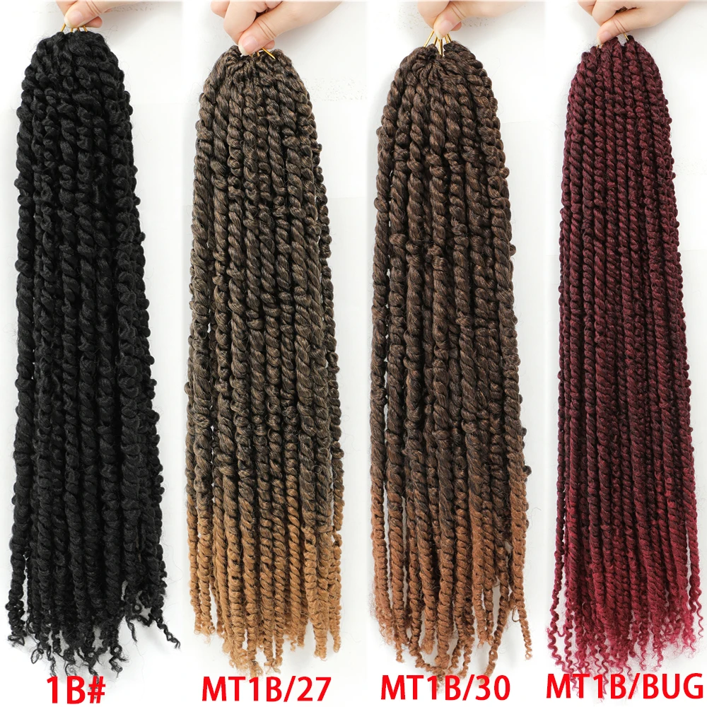X-TRESS Synthetic Crochet Braiding Hair Pre-twisted Passion Twist Hair Extension Soft Natural Pre Looped Braids For Black Women
