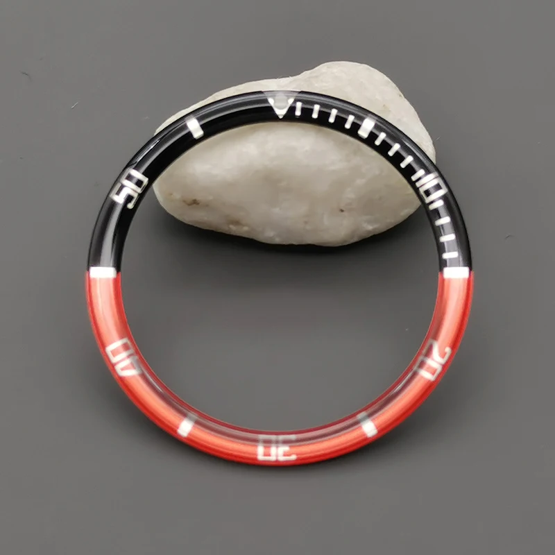 Flat Resin Aluminium Bezel Insert for Watch Cases - 39mmx32mm