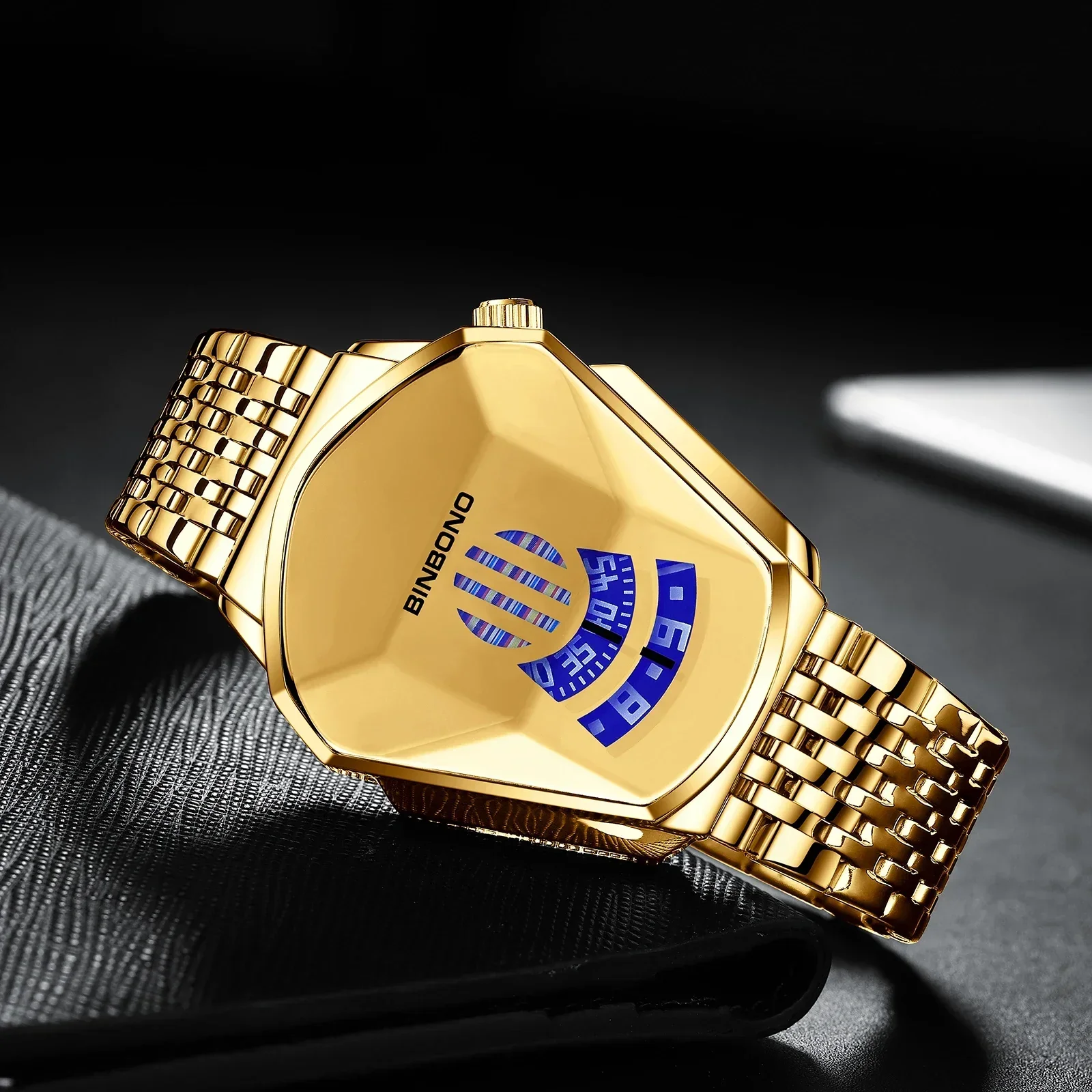 BINBOND Luxury Stainless Steel Men's Fashion Quartz Watch