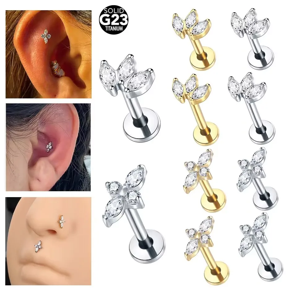 JeweBella 8 Paires Boucles D'Oreilles Hypoallergéniques En Acier