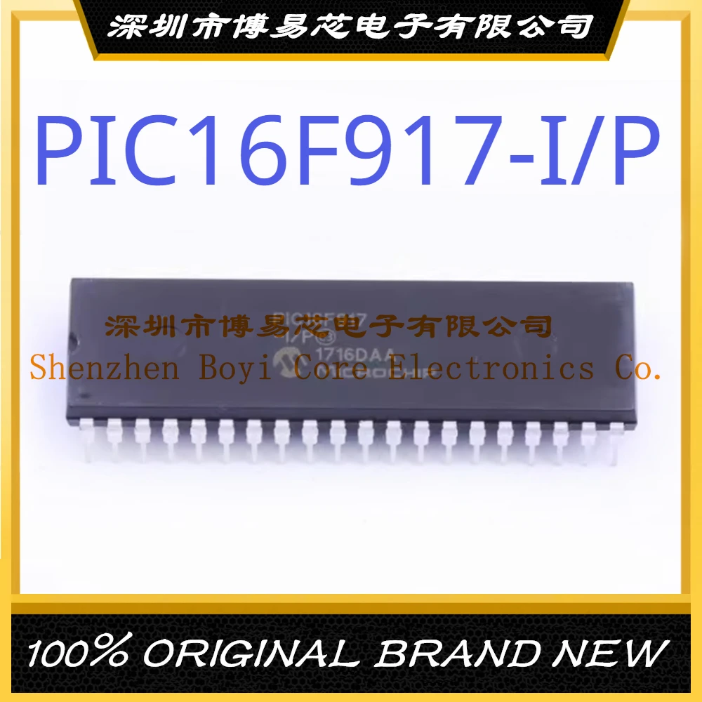 PIC16F917-I/P Package DIP-40 New Original Genuine Microcontroller IC Chip (MCU/MPU/SOC) original genuine stm8l101f3u6a qfn20 8 bit microcontroller mcu microcontroller ic chip