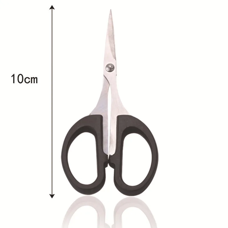 

Sewing Scissors Black Plastic Handle Beauty Grooming Nose Hair Eyebrows Beard Scissors DIY Handmade Scissors Thread Cutter G