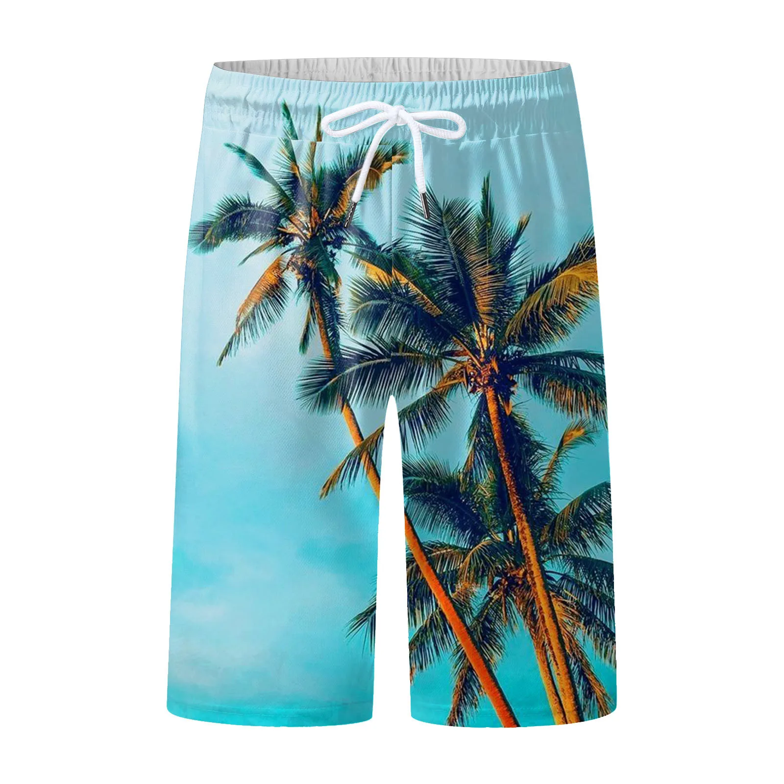 

Mens Summer Digital 3D Printed Shorts Elasticated Waisted Beach Pants