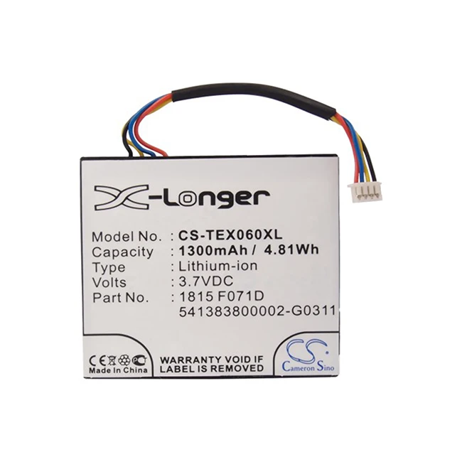 Cameron Sino 1300Mah Batteria Per Texas Instruments Ti-Nspire Cx Cas N2/Ac/2 L1/A Ti-84 Plus C Silver Edition Ti-84 C Silver