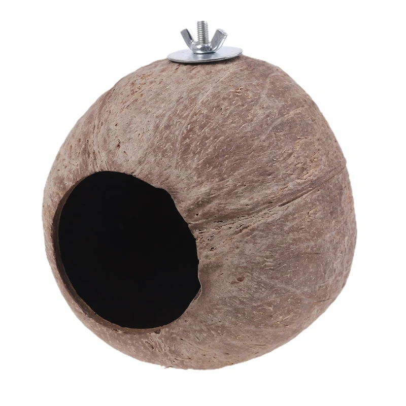 

Natural for Shell Bird House 4.3 Inch Diameter 2.4in Opening for Pet Bird Parakeet Finch Sparrow Breeding Anti-B