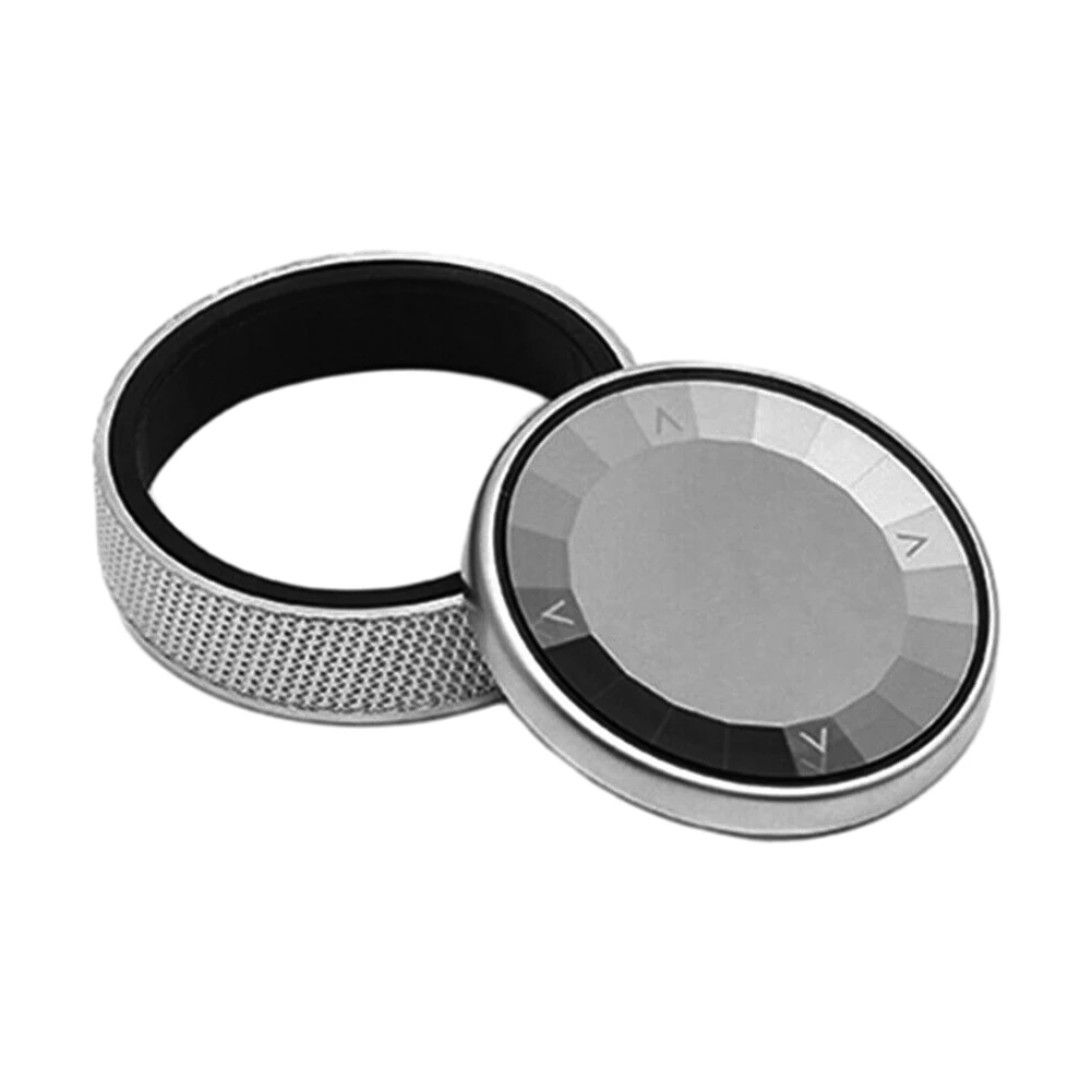 

Aluminum Alloy Knob Cover Multimedia Knob Cover Multimedia Car Covers Interior Silverv For BMW 3 Series Practical New