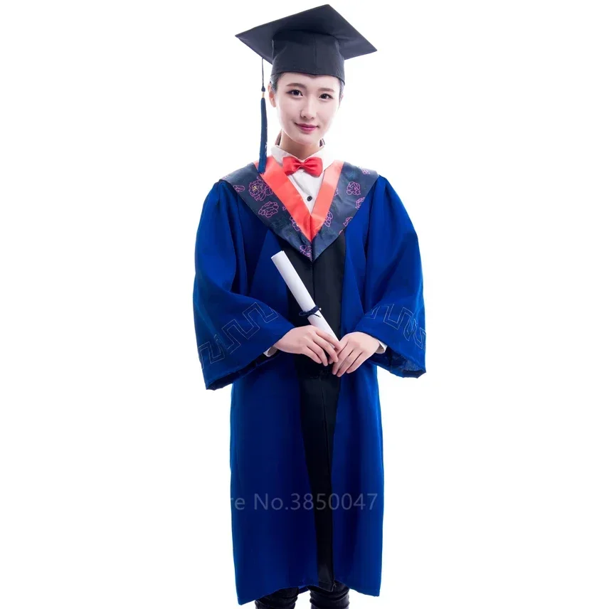 University Student College High School Girl Uniform Graduation Class Group Academic Dress Jacket+Hat Male Female Outfit