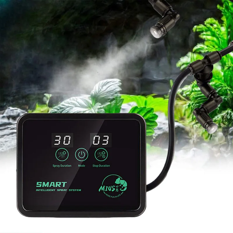 Intelligent Fogger Terrariums Humidifier Electronic Timer Automatic Mist Rainforest Timing Spray System Kit Control Sprinkler drip tape irrigation kit