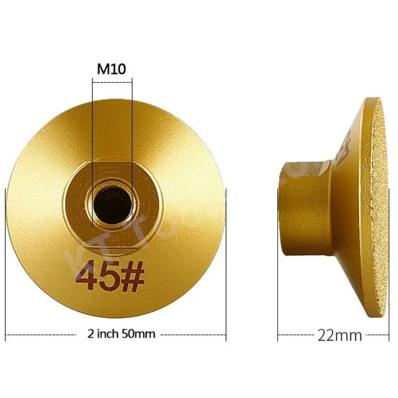 2Inch 50mm Brazed Flat Grinding Head Abrasive Sanding Tools Marble Granite Quartz Cobblestone Stone Grind Trimming Chamfering