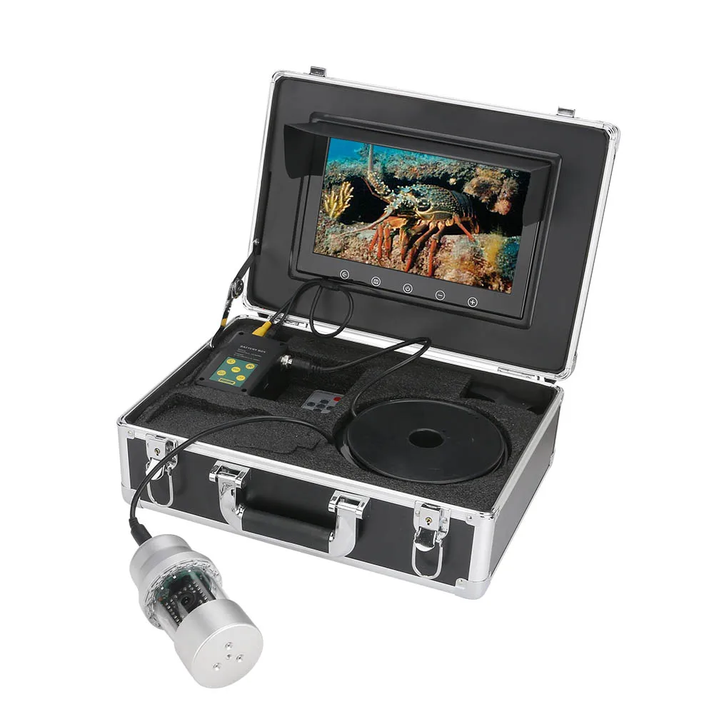 수중 낚시 비디오 카메라 어군 탐지기, IP68 방수, 38 LED, 360 도 회전 카메라, 10 인치, 50m