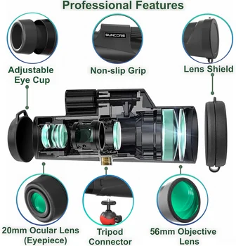High-definition lightweight single-tube zoom binoculars,suitable for adults,hunting,stargazing,camping,hiking,wildlife travel 5