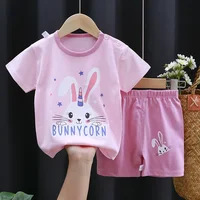 Ensemble d'été pour petites filles de 2 à 6 ans, short à manches courtes, T-shirt en coton imbibé, ensemble dessin animé girafe Nairobi orn 2