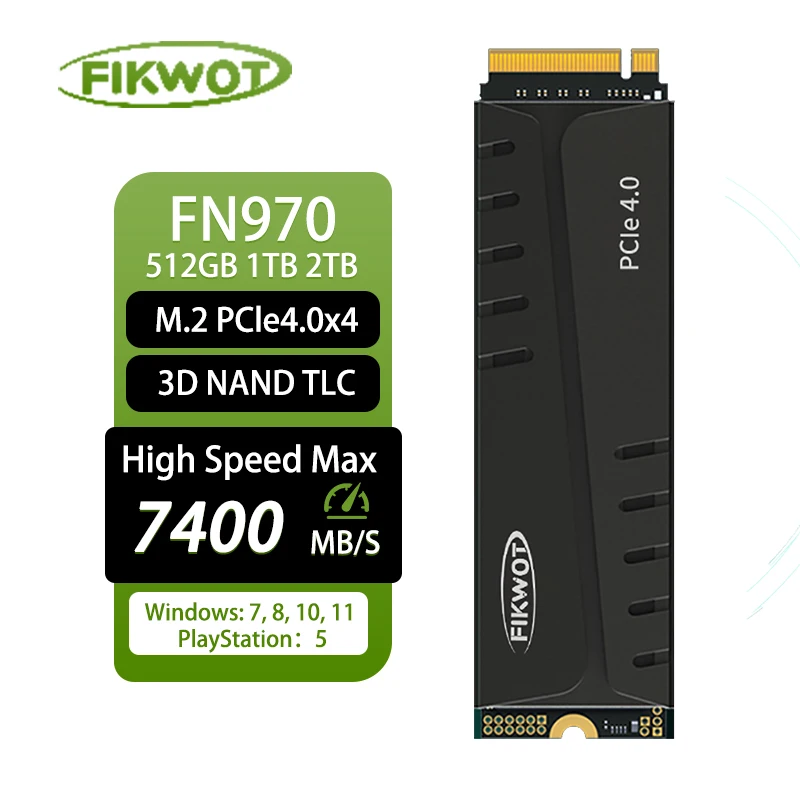 Fikwot FN970 M.2 SSD 1TB 2TB 7400MB/s PCIe 4.0x4 NVMe 1.4