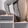 1Pcs Clothing Layered Drawer Storage Box Large Capacity Plastic Underwear Socks Storage Box 5L/13L/21L/35L/54L Stackable 5