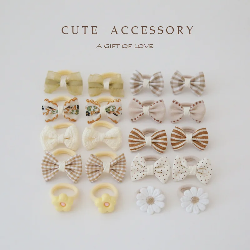 Baby Girl Hairband Cartoon Bow Bunny Bear Kids Hair Accessories Fall Winter Children Elastic Hair Bands Princess Hair Tie