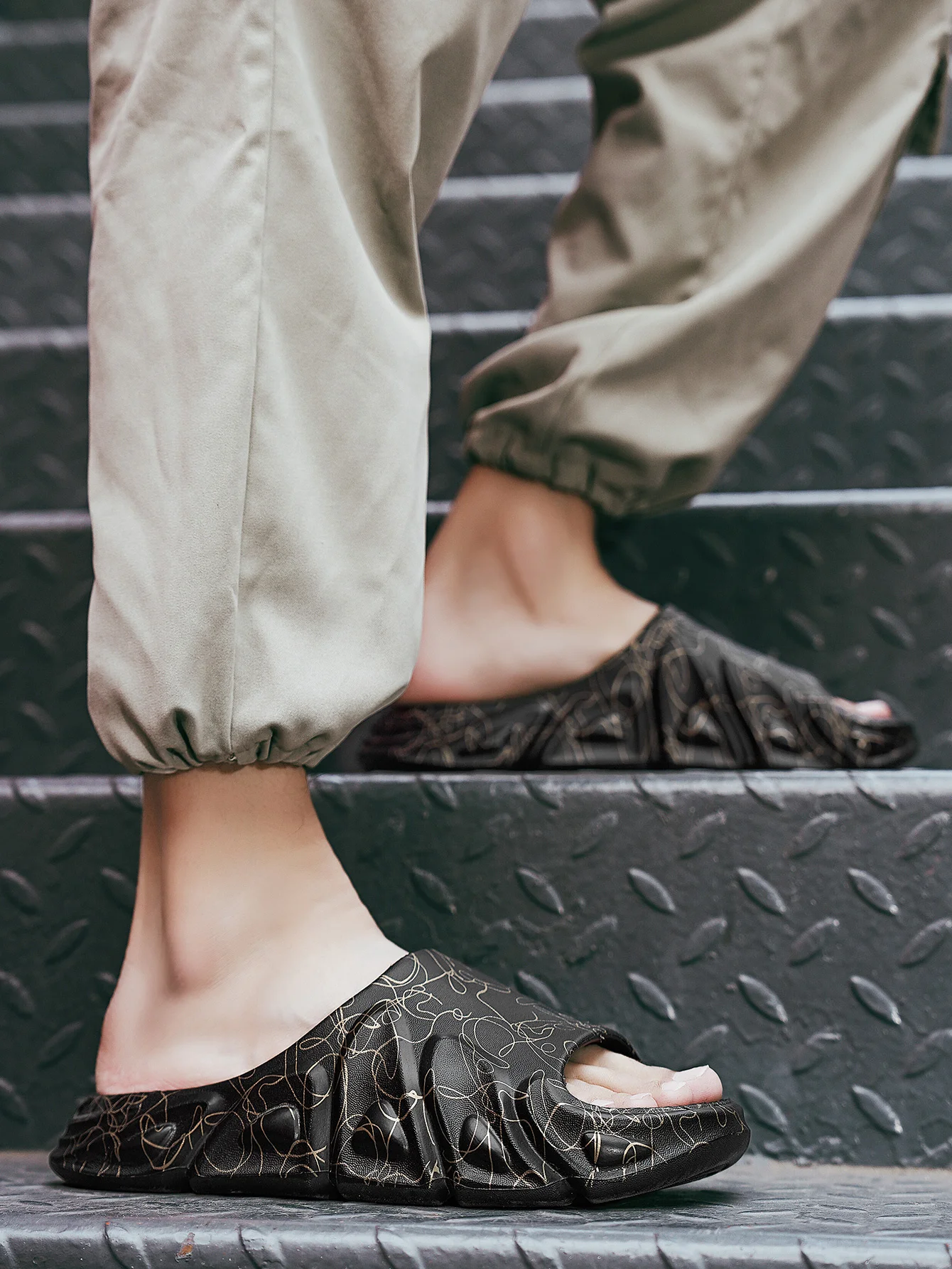 Pánské pantofle s protiskluzovou podrážkou, měkká pěnová, s tlustou podrážkou, pro vnitřní použití_voghion.com