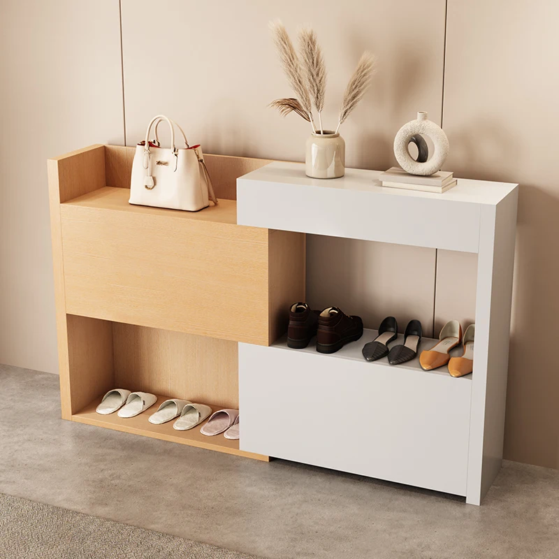 

Doorway Shoe Cabinet Home Entrance Hall Cabinet Multi-Function Entrance Locker Retractable
