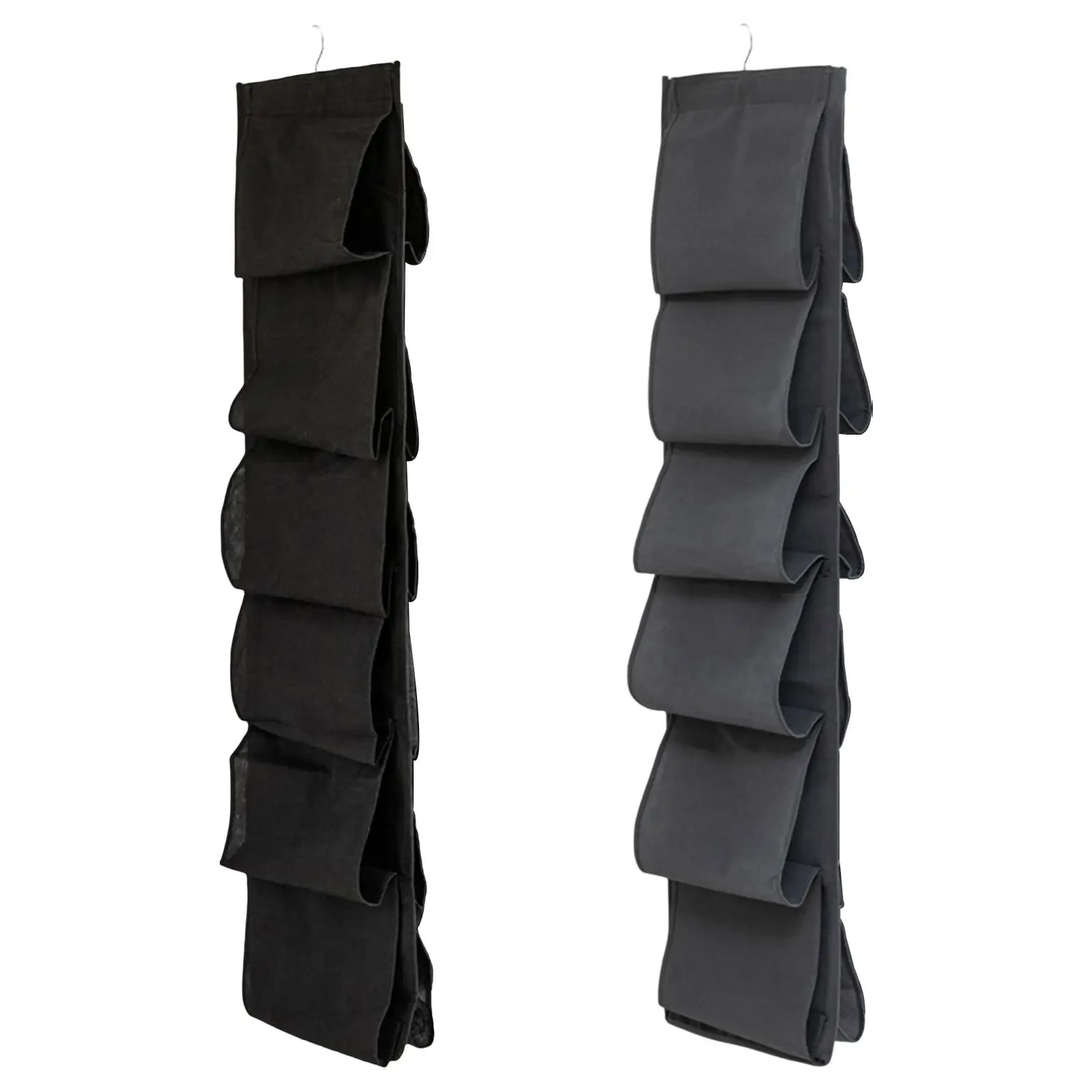 6 Layer Hanging Storage Bag Shoes Rack Storage Shoes Hanger Clothes Organizer Hanging Pocket Organizer Foldable Space Saving 6