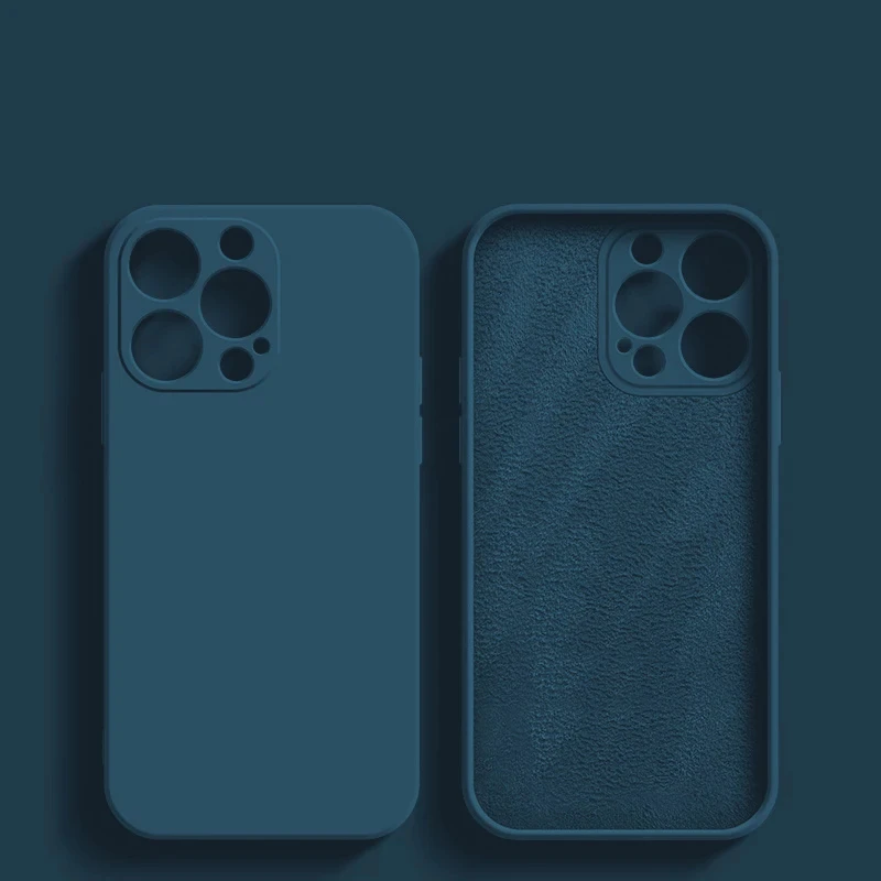 thumbnail image 1 of Luxury Original Liquid Silicone Case For iPhone 15 14 13 12 11 Pro Max Plus Soft Cases Shockproof Bumper Cover Phone Accessories, 1 of 5