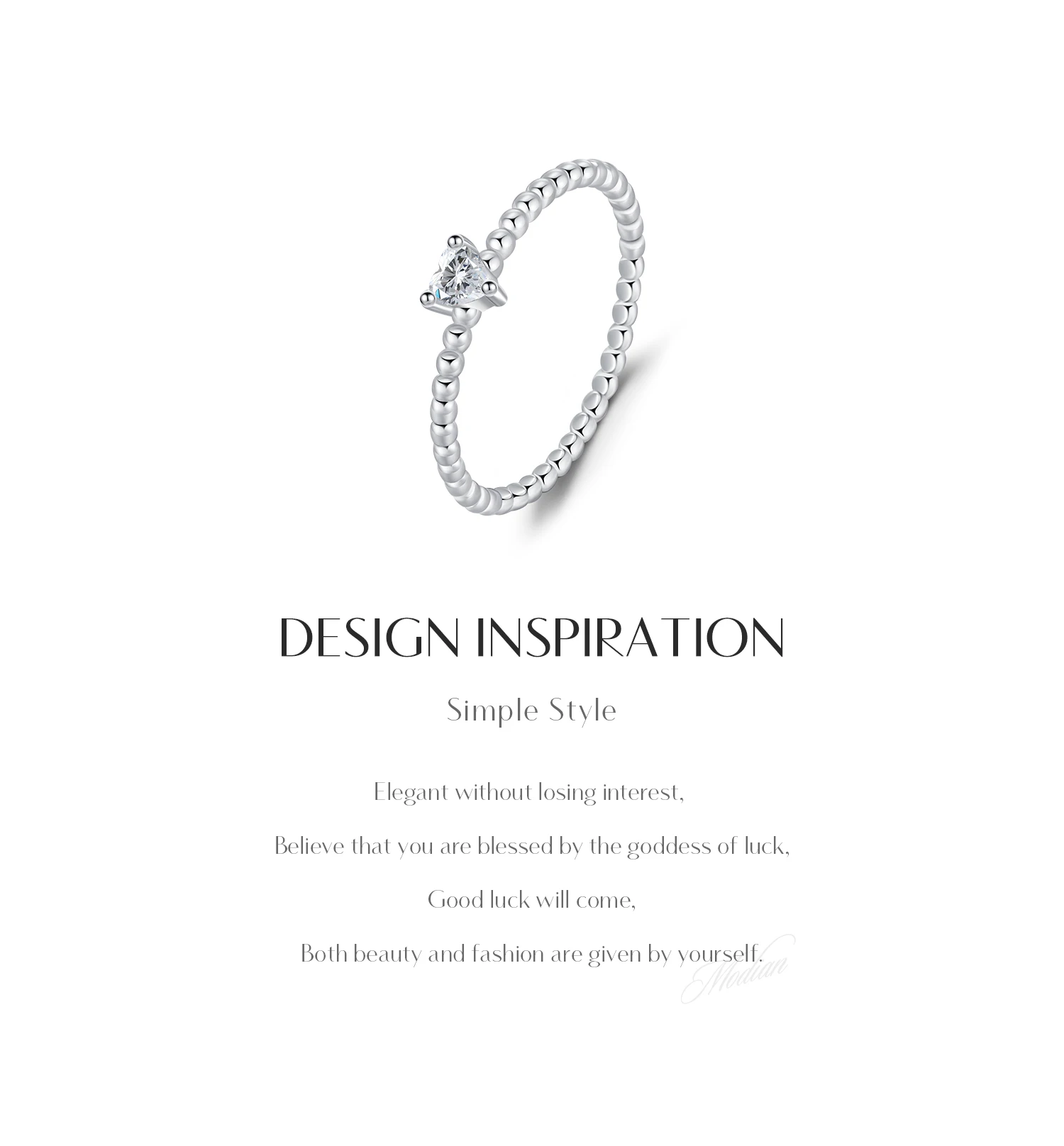 MODIAN D Color Heart Moissanite Engagement Rings For Women 925 Sterling Silver Lab Diamond Wedding Statement Jewelry