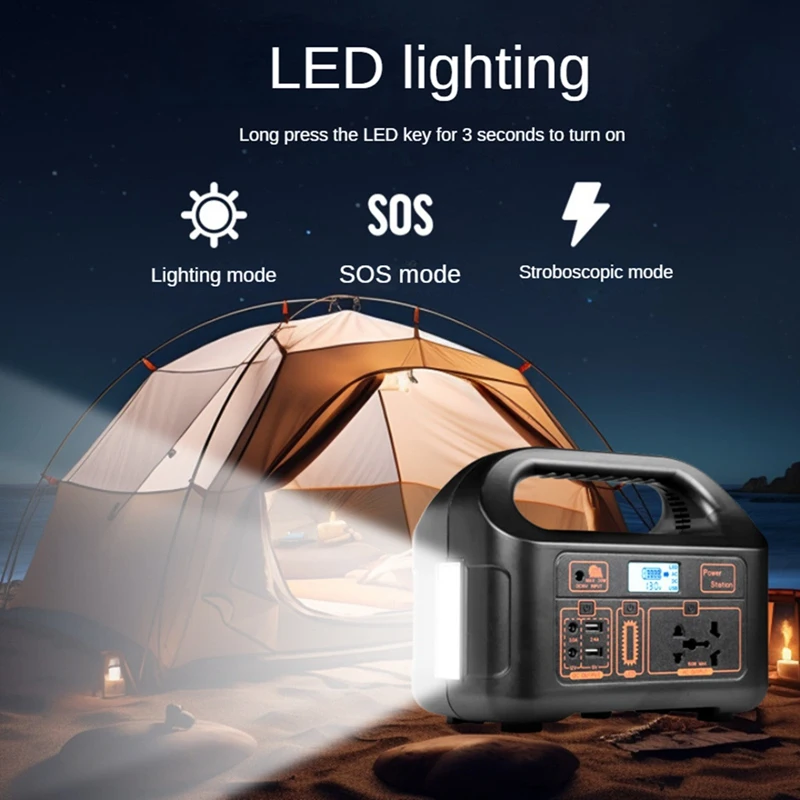 80000Mah Power Emergency Energy Storage Battery Outdoor Camping Mobile Power Supply Portable Charging Station US Plug