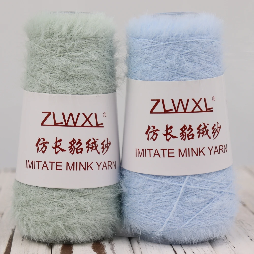 100g 700 metre 1cM Imitation Rabbit Mink hair nylon yarn DIY Hand knitted winter warm Sweater Hat Doll scarf пряжа Yarn 4